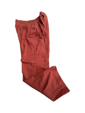 Men's Rust Orange Chino Pants-38x32-Mark, Fore& Strike-USA made-Golf Trousers